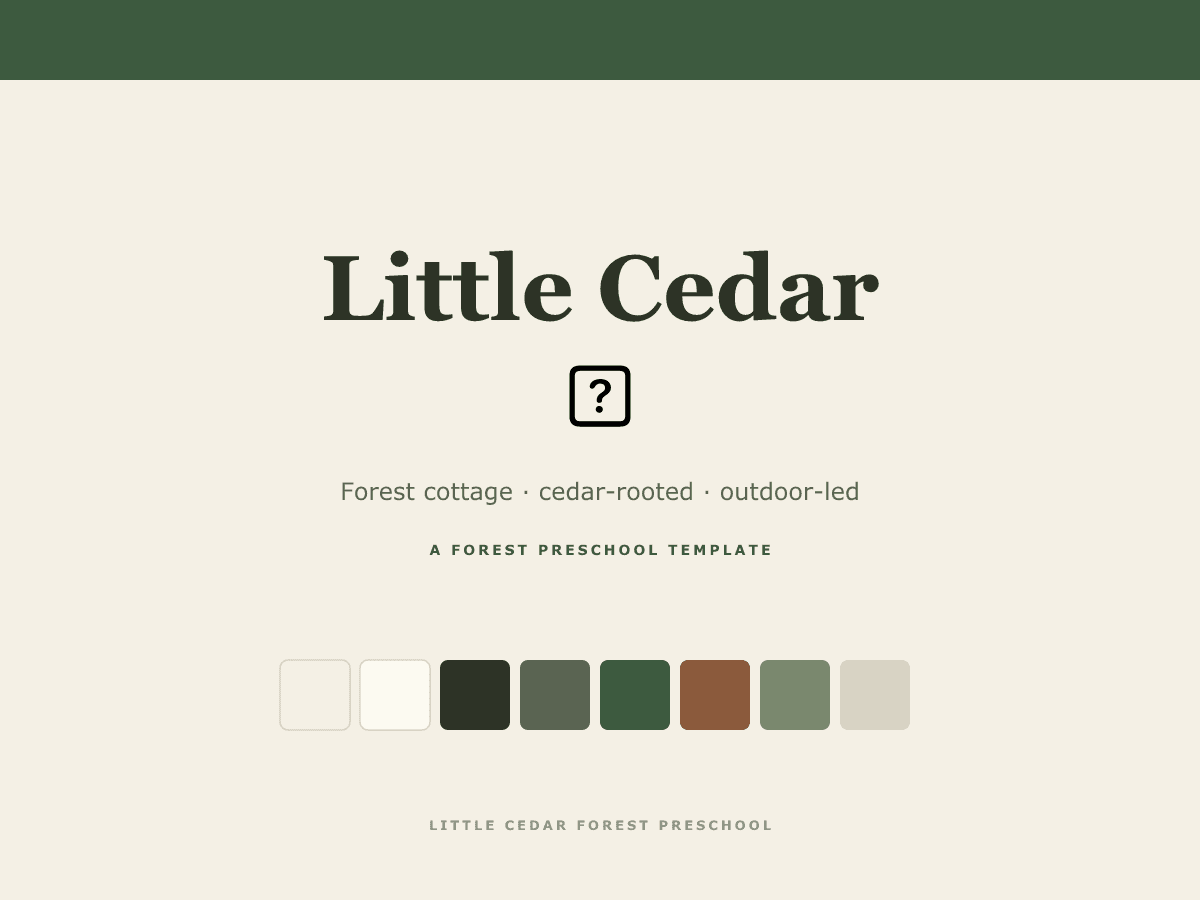 Little Cedar template preview