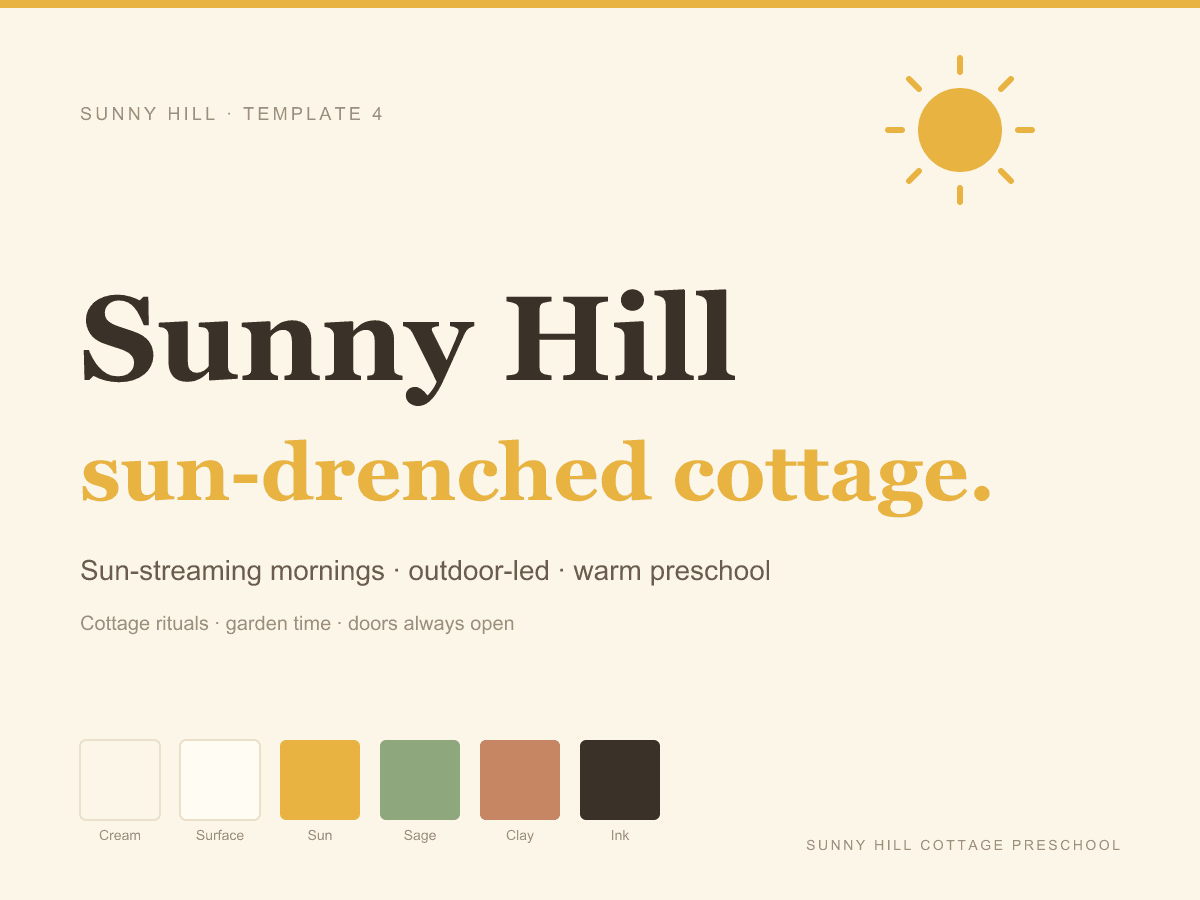 Sunny Hill template preview