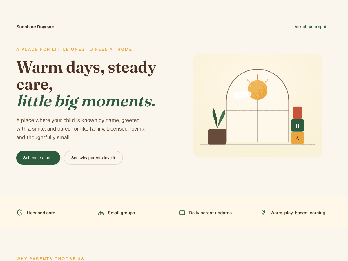 Warm & Playful template preview